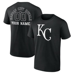 Kansas City Royals Monochrome Personalized Name & Number T-Shirt | MLB On Sale
