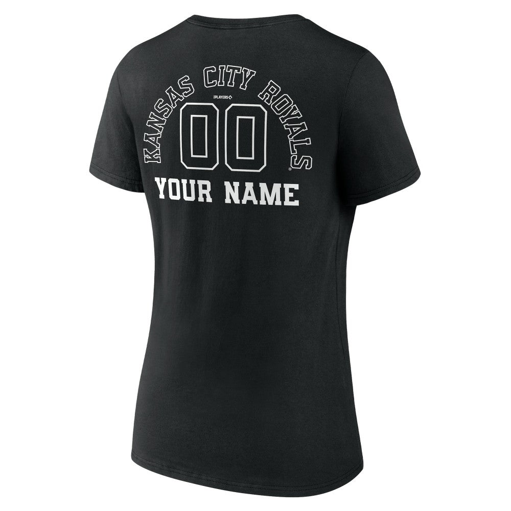 Kansas City Royals Women's Monochrome Personalized Name & Number V-Neck T-Shirt | MLB Shop