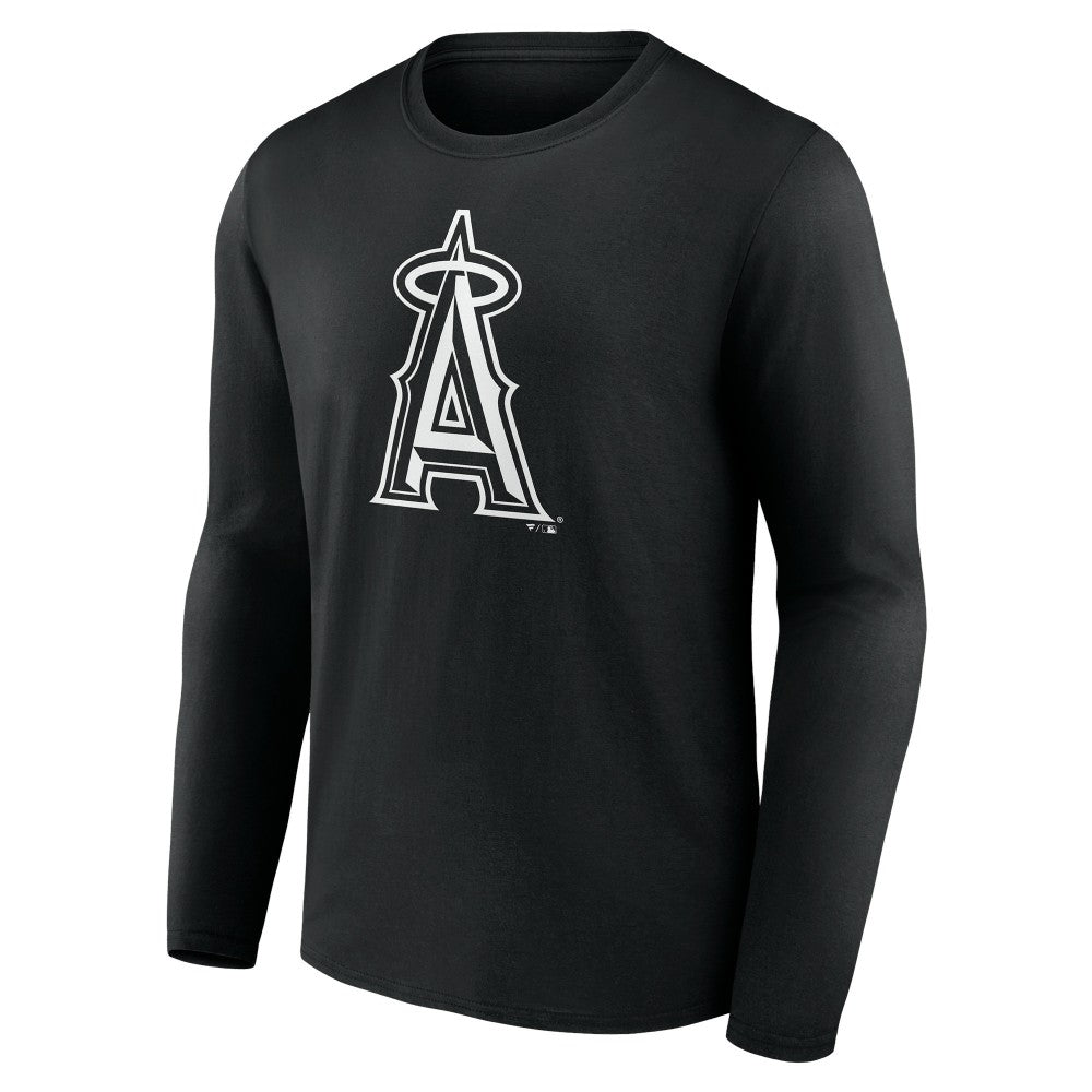 Los Angeles Angels Monochrome Personalized Name & Number Long Sleeve T-Shirt | MLB New