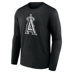 Los Angeles Angels Monochrome Personalized Name & Number Long Sleeve T-Shirt | MLB New