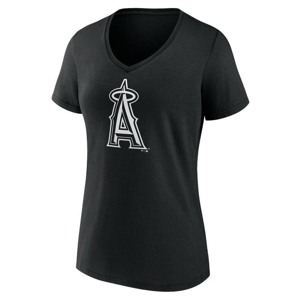 Los Angeles Angels Women's Monochrome Personalized Name & Number V-Neck T-Shirt | MLB New