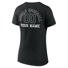 Los Angeles Angels Women's Monochrome Personalized Name & Number V-Neck T-Shirt | MLB New