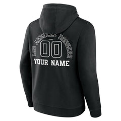 Los Angeles Dodgers Monochrome Personalized Name & Number Pullover Hoodie | MLB New