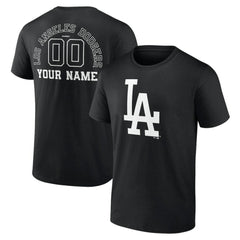 Los Angeles Dodgers Monochrome Personalized Name & Number T-Shirt | MLB Discount