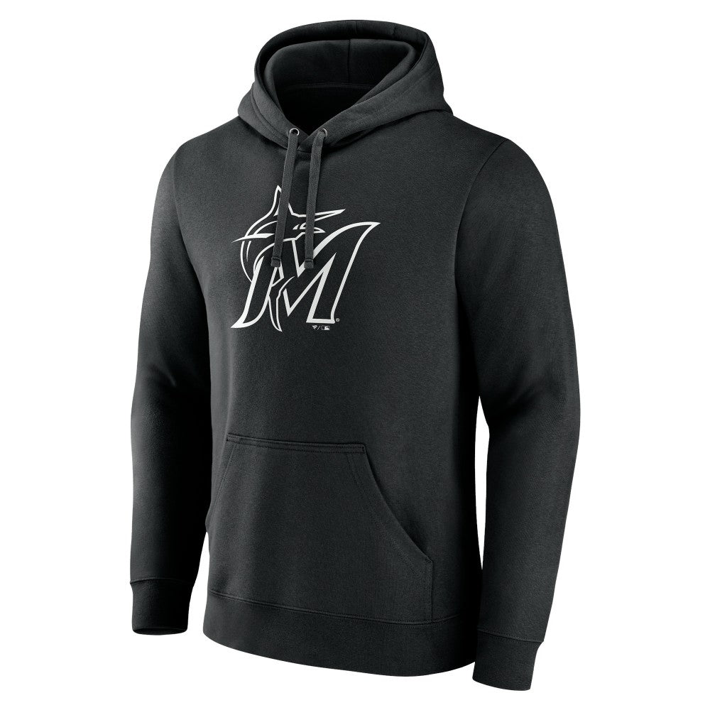 Miami Marlins Monochrome Personalized Name & Number Pullover Hoodie | MLB Outlet