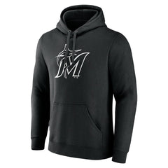 Miami Marlins Monochrome Personalized Name & Number Pullover Hoodie | MLB Outlet