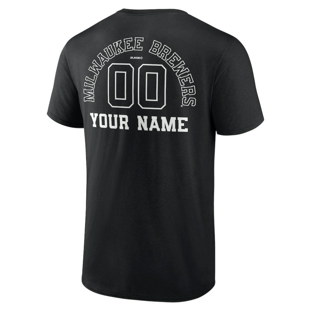 Milwaukee Brewers Monochrome Personalized Name & Number T-Shirt | MLB US