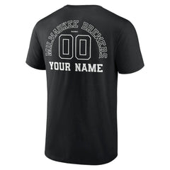 Milwaukee Brewers Monochrome Personalized Name & Number T-Shirt | MLB US