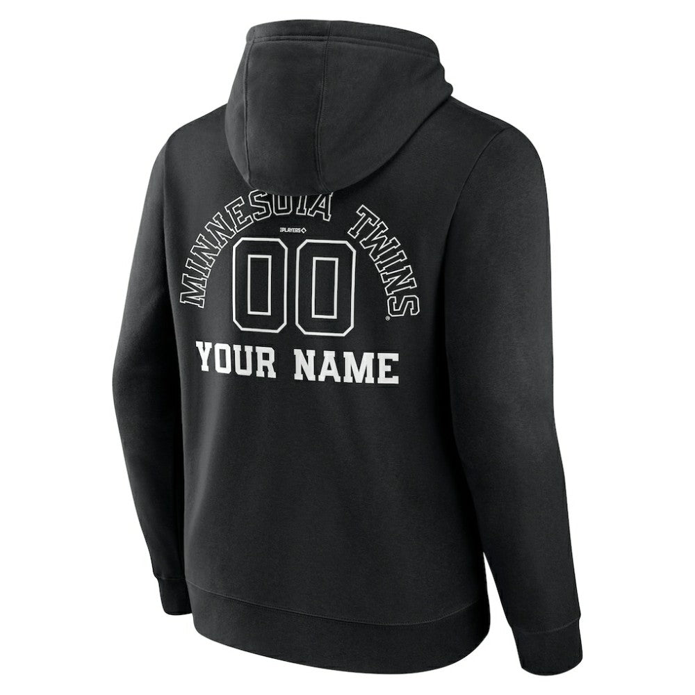 Minnesota Twins Monochrome Personalized Name & Number Pullover Hoodie | MLB US
