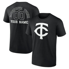 Minnesota Twins Monochrome Personalized Name & Number T-Shirt | MLB New