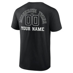 Minnesota Twins Monochrome Personalized Name & Number T-Shirt | MLB New