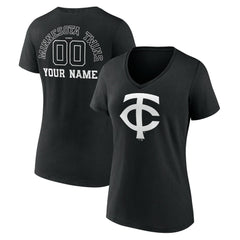 Minnesota Twins Women's Monochrome Personalized Name & Number V-Neck T-Shirt | MLB Shop