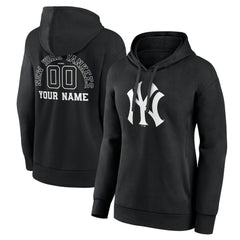 New York Yankees Women's Monochrome Personalized Name & Number Pullover Hoodie | MLB Discount