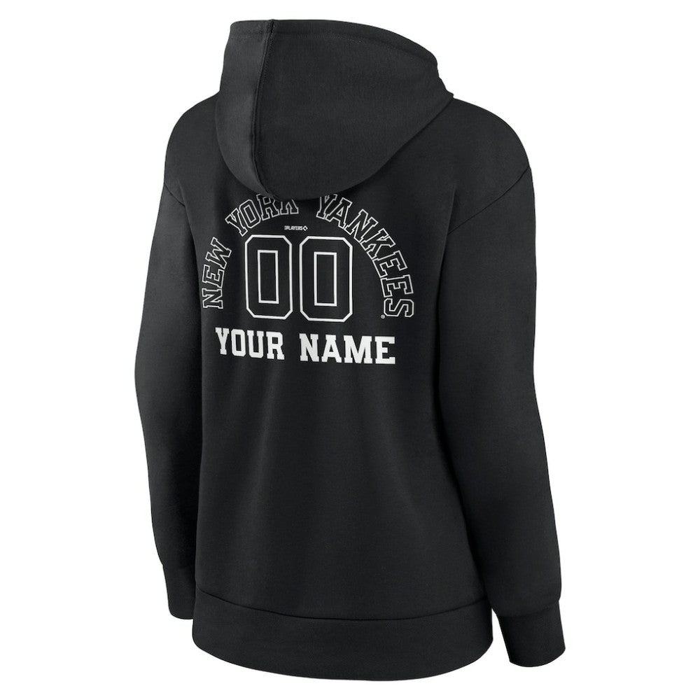New York Yankees Women's Monochrome Personalized Name & Number Pullover Hoodie | MLB Discount