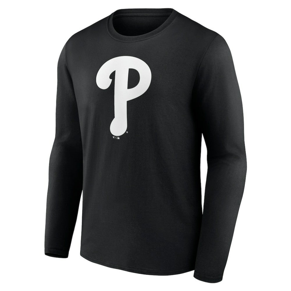 Philadelphia Phillies Monochrome Personalized Name & Number Long Sleeve T-Shirt | MLB Sale