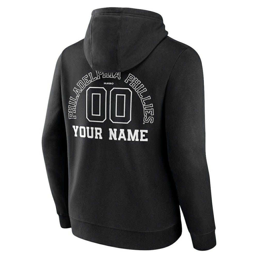 Philadelphia Phillies Monochrome Personalized Name & Number Pullover Hoodie | MLB US