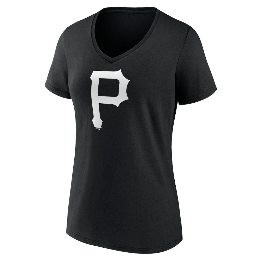 Pittsburgh Pirates Women's Monochrome Personalized Name & Number V-Neck T-Shirt | MLB Online