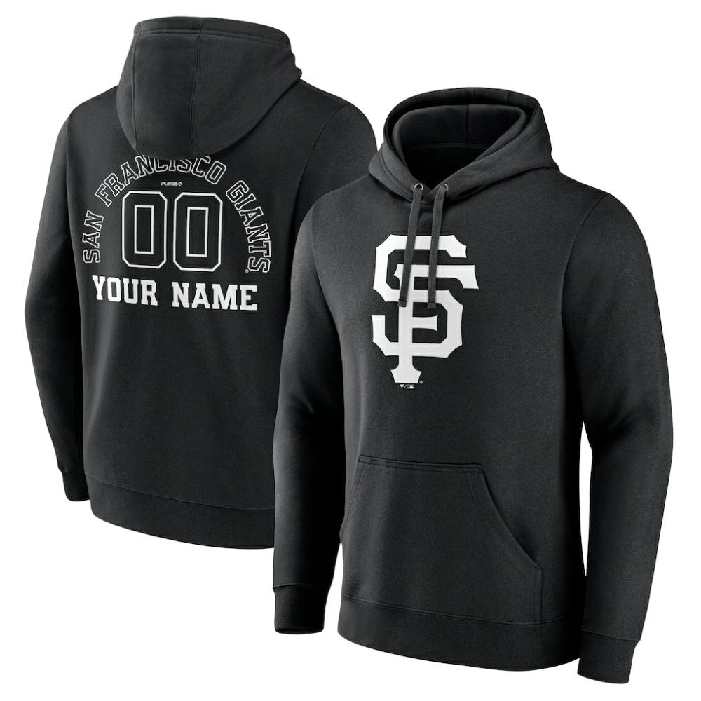 San Francisco Giants Monochrome Personalized Name & Number Pullover Hoodie | MLB Online