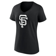 San Francisco Giants Women's Monochrome Personalized Name & Number V-Neck T-Shirt | MLB On Sale