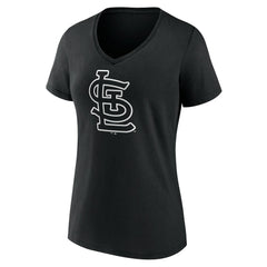St. Louis Cardinals Women's Monochrome Personalized Name & Number V-Neck T-Shirt | MLB US