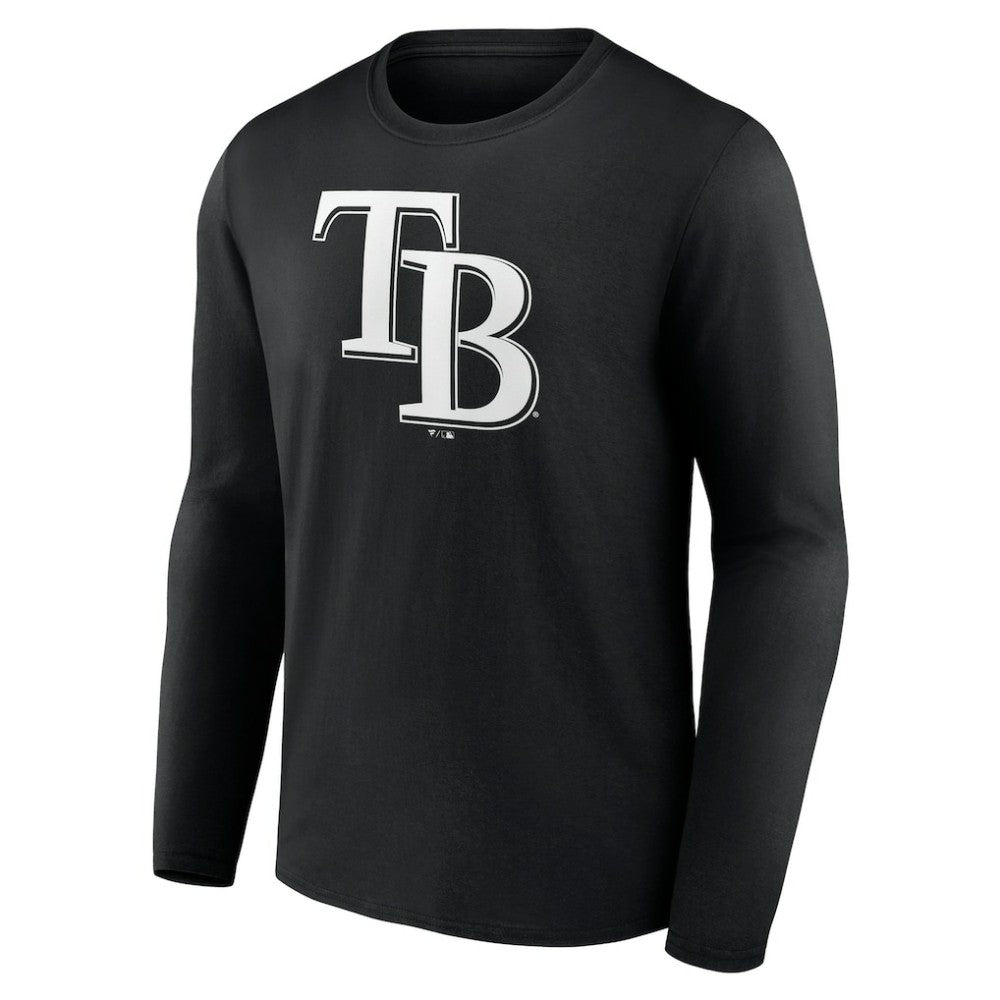 Tampa Bay Rays Monochrome Personalized Name & Number Long Sleeve T-Shirt | MLB On Sale