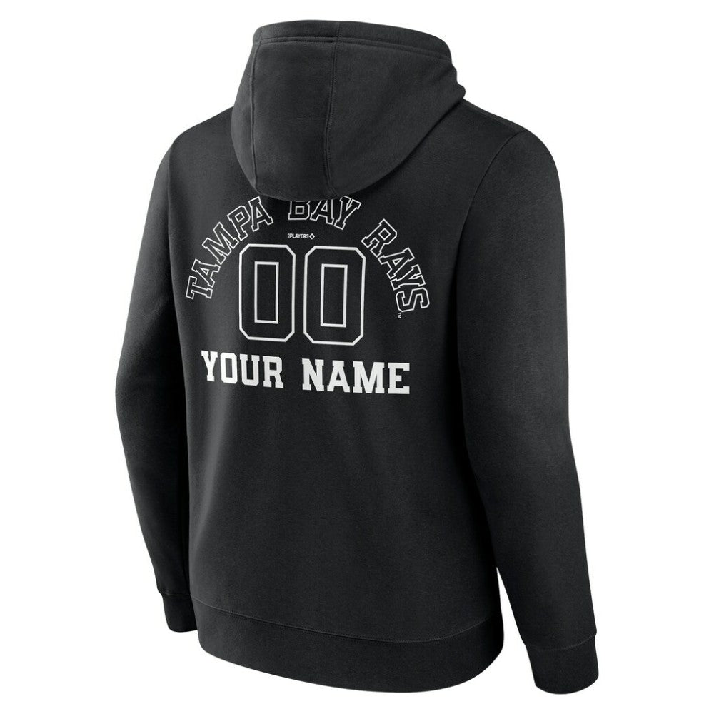 Tampa Bay Rays Monochrome Personalized Name & Number Pullover Hoodie | MLB On Sale