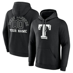 Texas Rangers Monochrome Personalized Name & Number Pullover Hoodie | MLB New