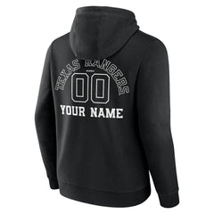 Texas Rangers Monochrome Personalized Name & Number Pullover Hoodie | MLB New