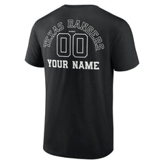 Texas Rangers Monochrome Personalized Name & Number T-Shirt | MLB Sale