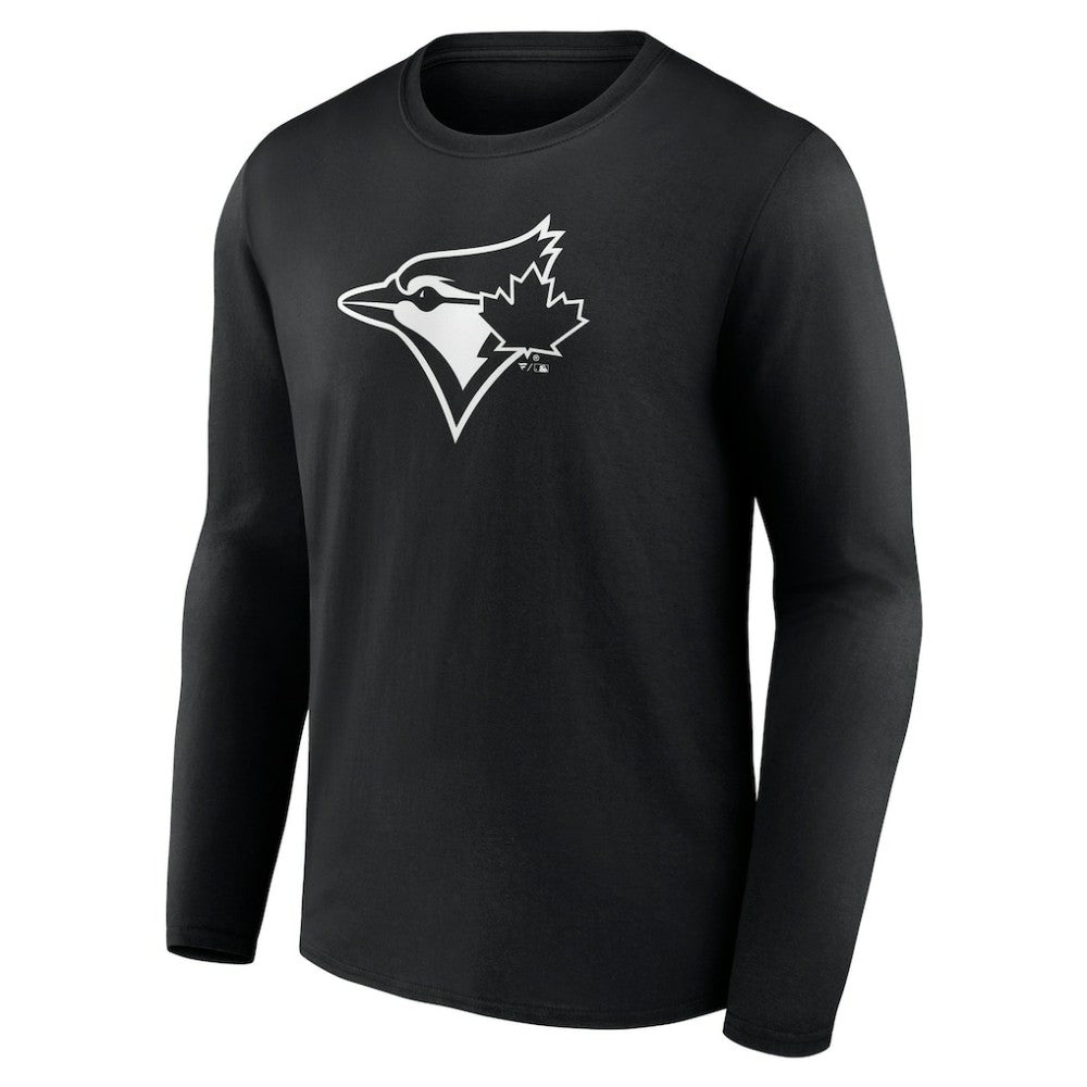 Toronto Blue Jays Monochrome Personalized Name & Number Long Sleeve T-Shirt | MLB Discount