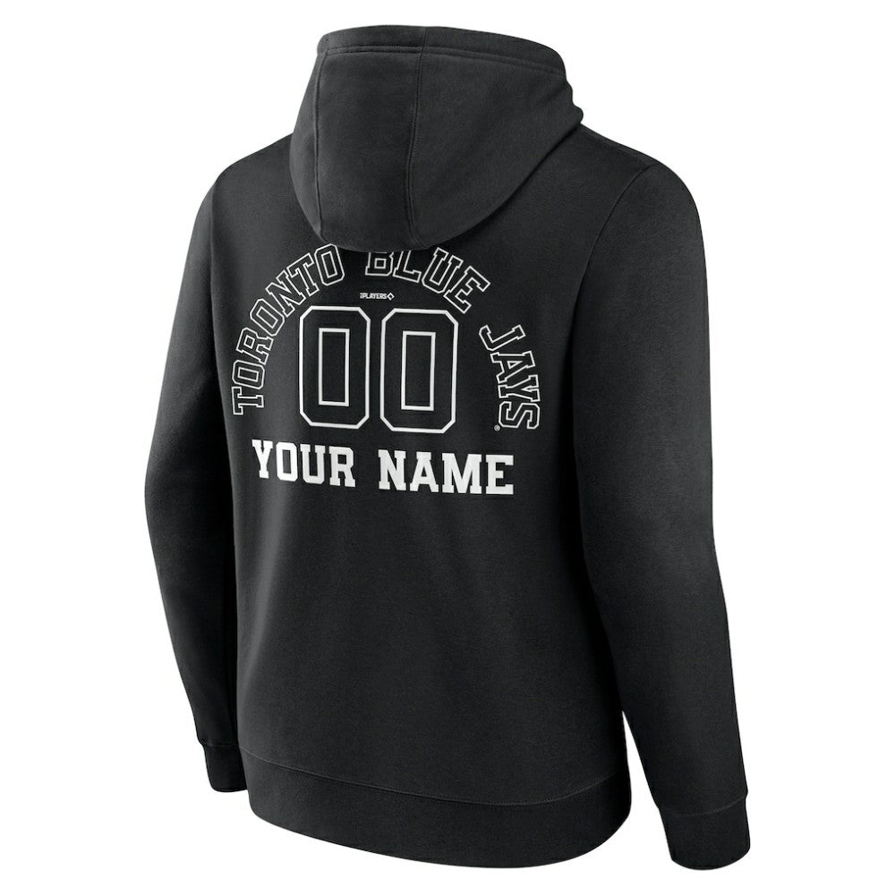 Toronto Blue Jays Monochrome Personalized Name & Number Pullover Hoodie | MLB Discount