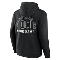 Toronto Blue Jays Monochrome Personalized Name & Number Pullover Hoodie | MLB Discount