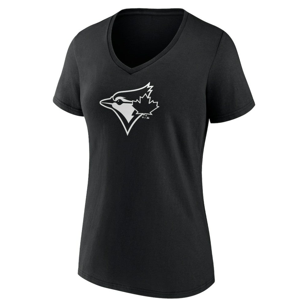 Toronto Blue Jays Women's Monochrome Personalized Name & Number V-Neck T-Shirt | MLB On Sale