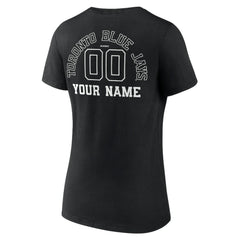 Toronto Blue Jays Women's Monochrome Personalized Name & Number V-Neck T-Shirt | MLB On Sale