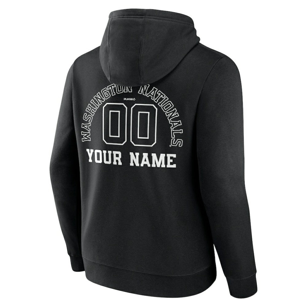 Washington Nationals Monochrome Personalized Name & Number Pullover Hoodie | MLB Near me