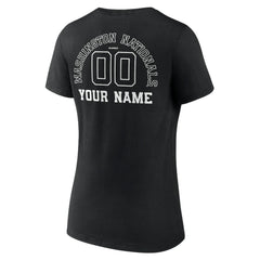 Washington Nationals Women's Monochrome Personalized Name & Number V-Neck T-Shirt | MLB For sale