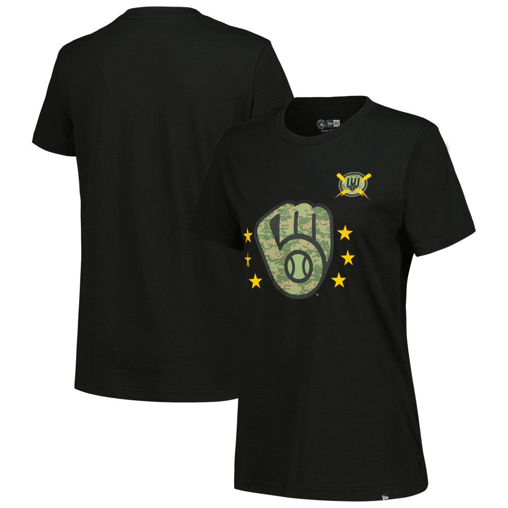 Milwaukee Brewers New Era Women's Armed Forces Day T-Shirt | MLB For sale