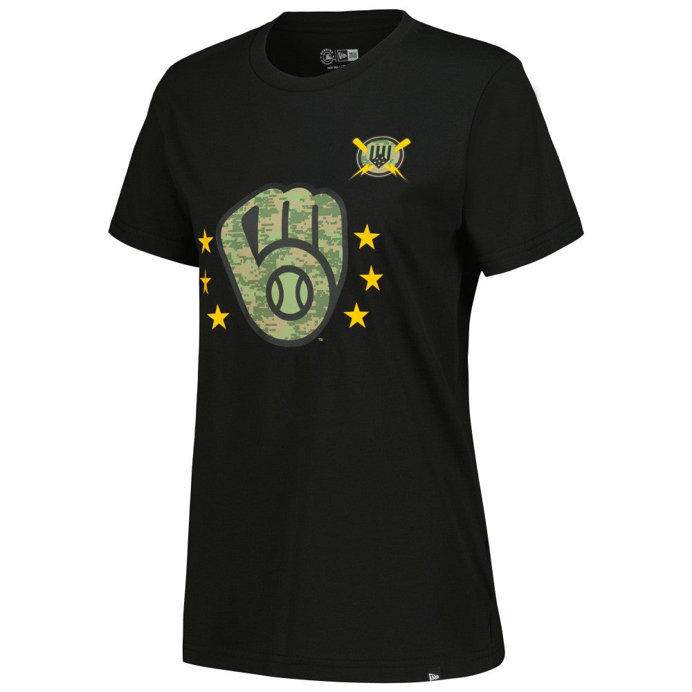 Milwaukee Brewers New Era Women's Armed Forces Day T-Shirt | MLB For sale