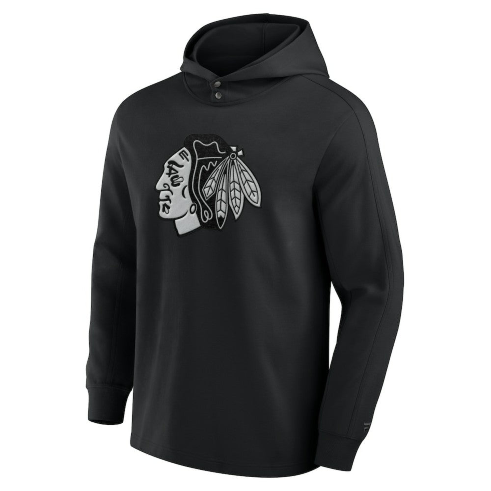 Chicago Blackhawks Fanatics Elements Blaze Tri-Blend Long Sleeve Hoodie T-Shirt For Sale