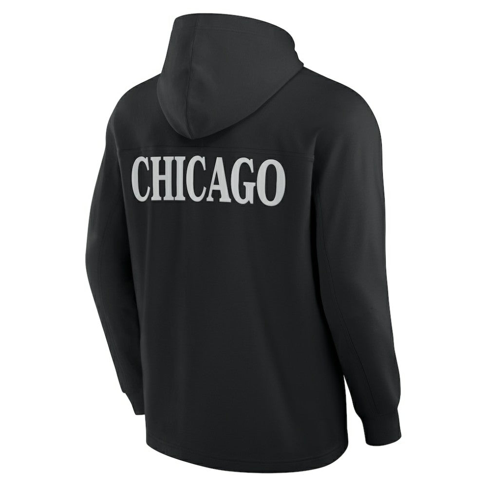 Chicago Blackhawks Fanatics Elements Blaze Tri-Blend Long Sleeve Hoodie T-Shirt For Sale