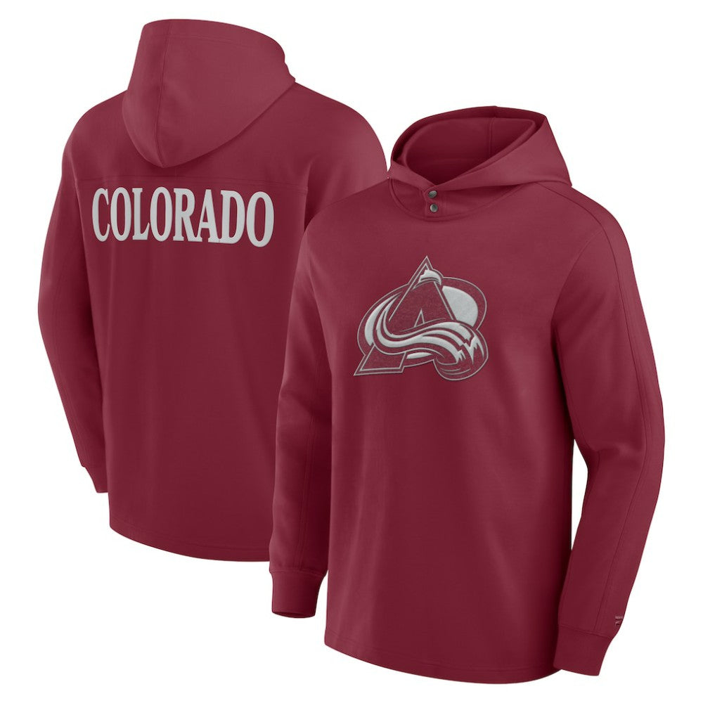 Colorado Avalanche Fanatics Elements Blaze Tri-Blend Long Sleeve Hoodie T-Shirt On Sale