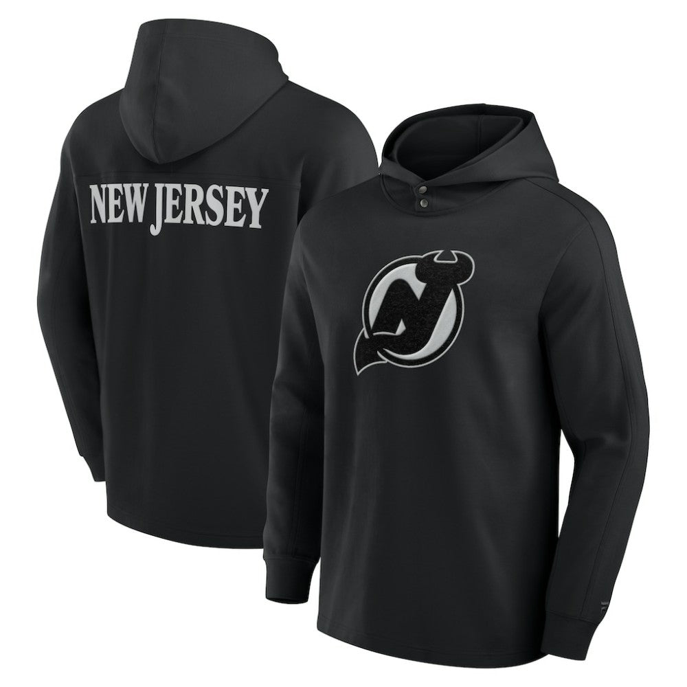 New Jersey Devils Fanatics Elements Blaze Tri-Blend Long Sleeve Hoodie T-Shirt Online