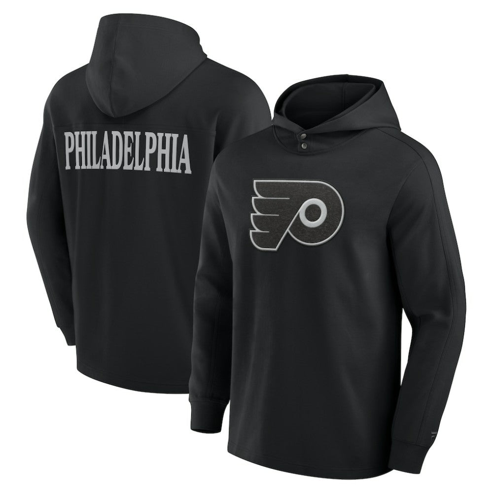 Philadelphia Flyers Fanatics Elements Blaze Tri-Blend Long Sleeve Hoodie T-Shirt On Sale
