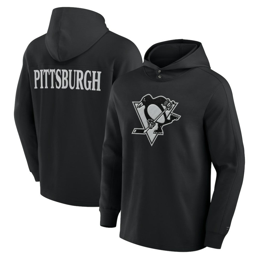 Pittsburgh Penguins Fanatics Elements Blaze Tri-Blend Long Sleeve Hoodie T-Shirt Online