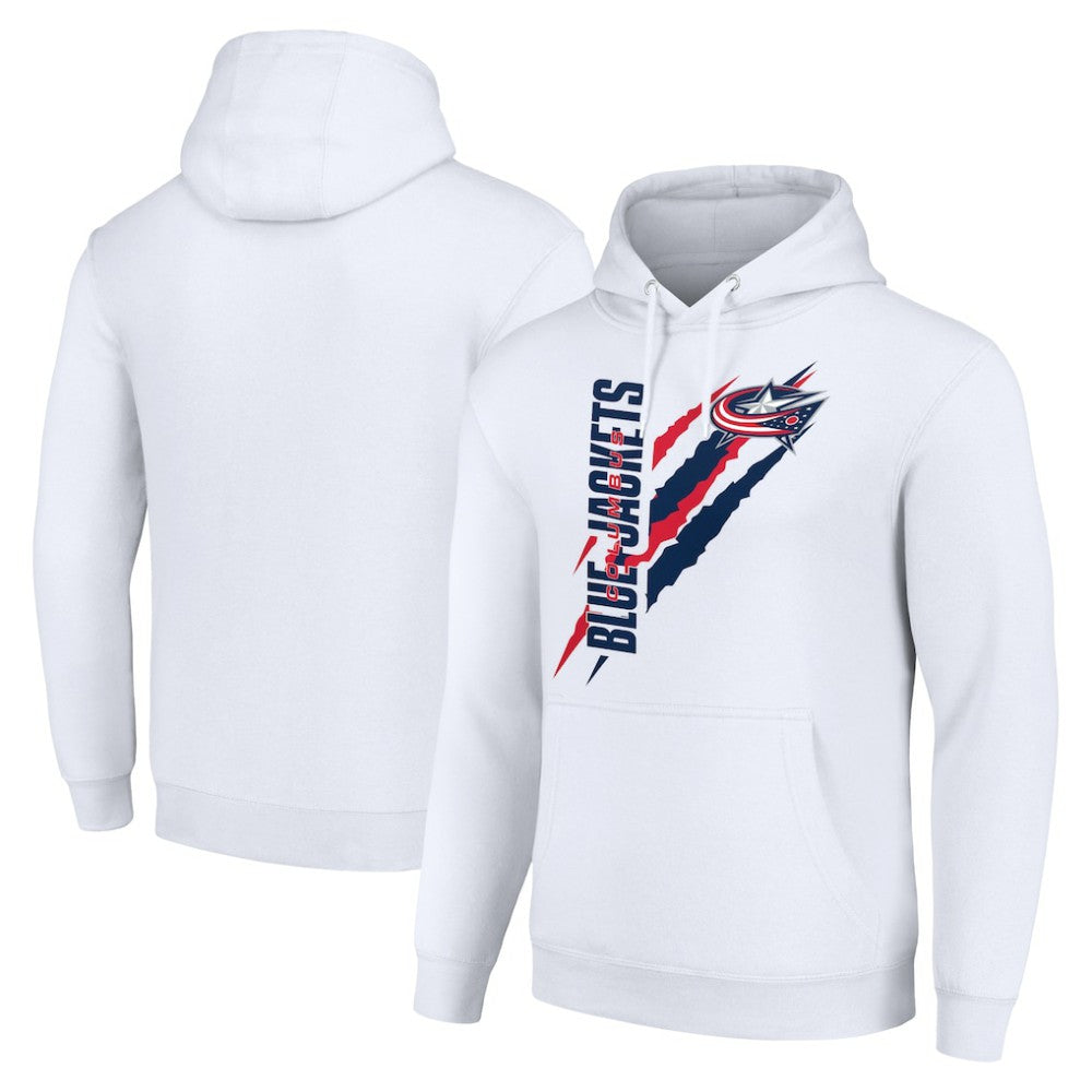 Columbus Blue Jackets Starter Color Scratch Fleece Pullover Hoodie On Sale