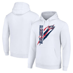 Columbus Blue Jackets Starter Color Scratch Fleece Pullover Hoodie On Sale