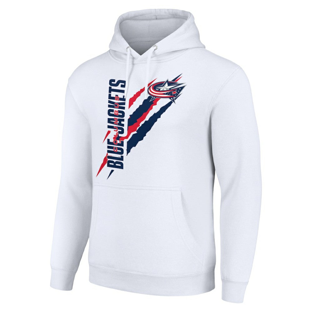 Columbus Blue Jackets Starter Color Scratch Fleece Pullover Hoodie On Sale
