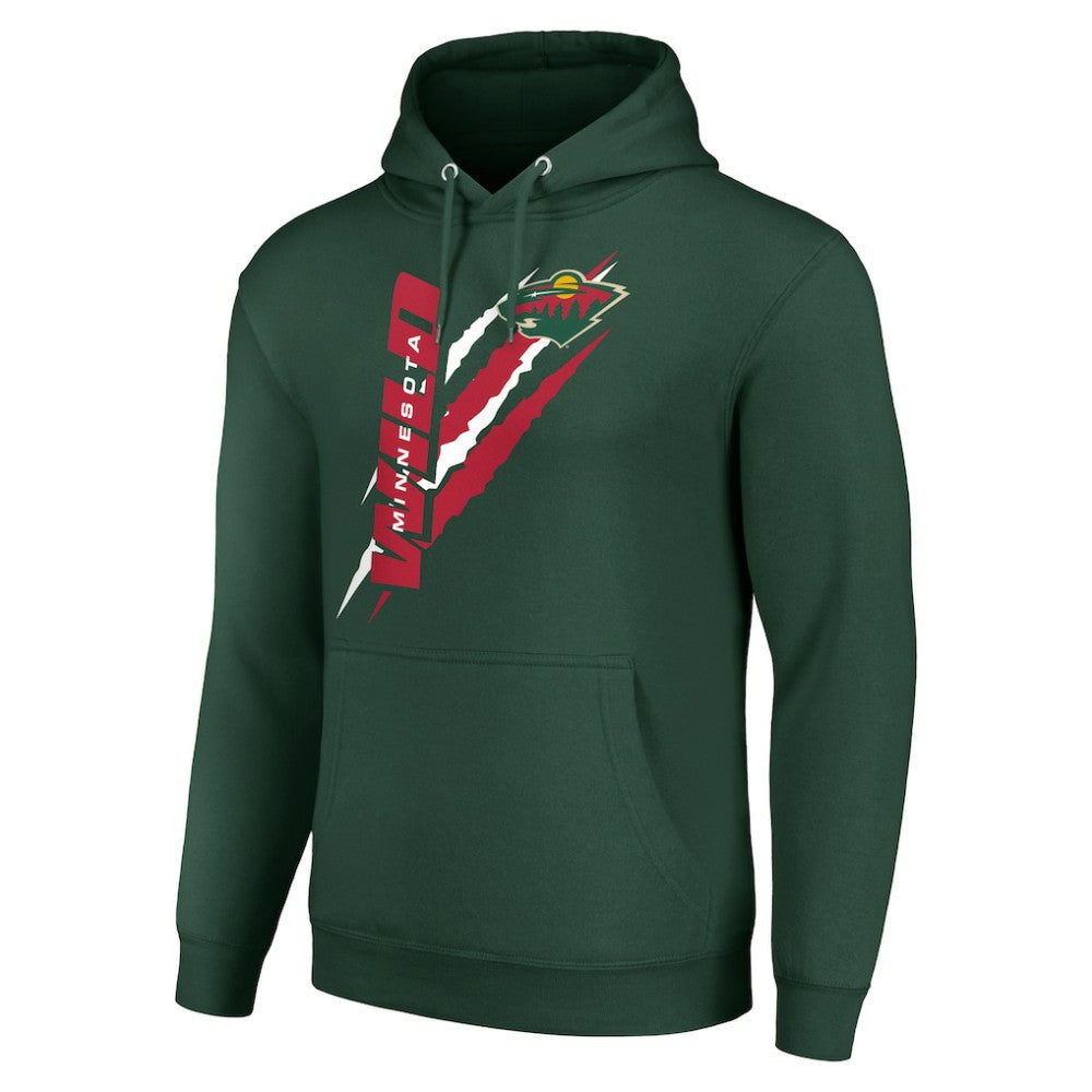 Minnesota Wild Starter Color Scratch Fleece Pullover Hoodie On Sale