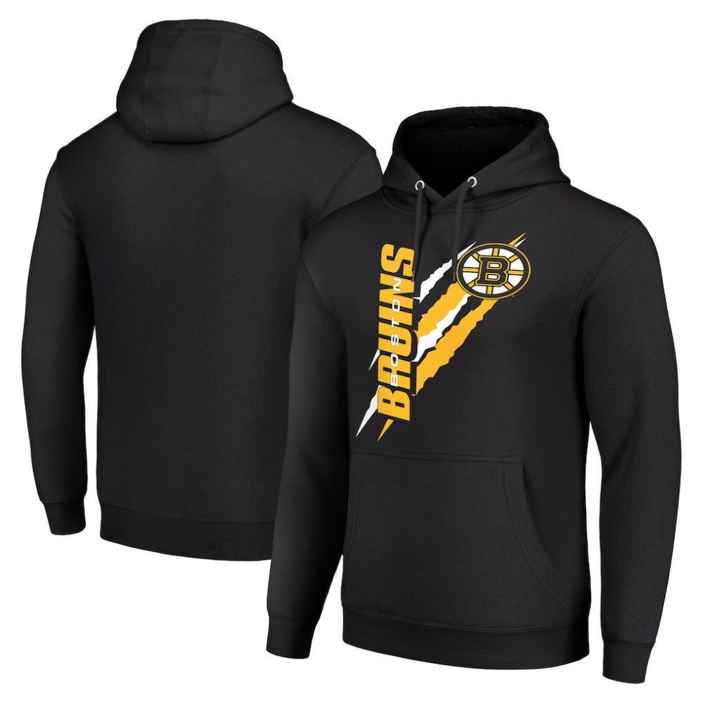 Boston Bruins Starter Color Scratch Fleece Pullover Hoodie Outlet