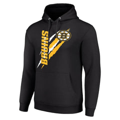 Boston Bruins Starter Color Scratch Fleece Pullover Hoodie Outlet